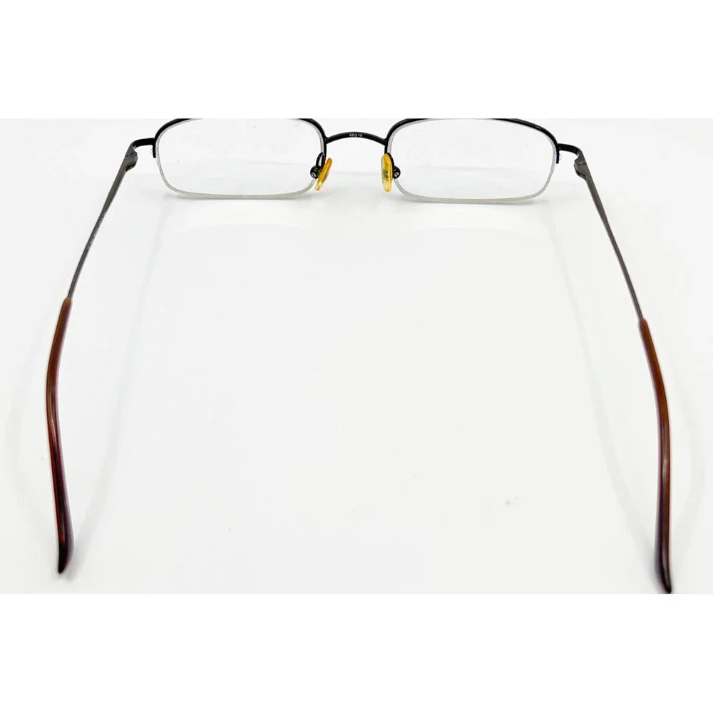 Envision Eyeglasses Frames Mens Brown Metal Half Rim EN 7659 49-19-140